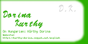 dorina kurthy business card