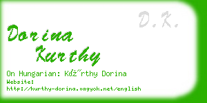 dorina kurthy business card